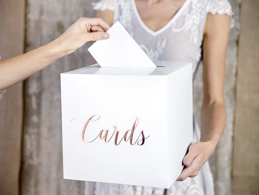Picture of WEDDING CARD BOX - CARDS, ROSE GOLD